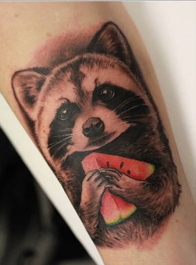 14 Awesome Tattoos Proving That Raccoons Never Miss Their Chance to Eat  Something! - PetPress