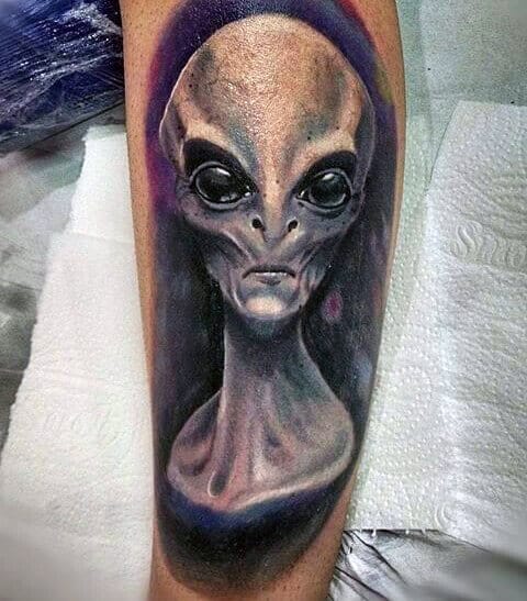 19 of the Best Alien Head Tattoos Ever - PetPress