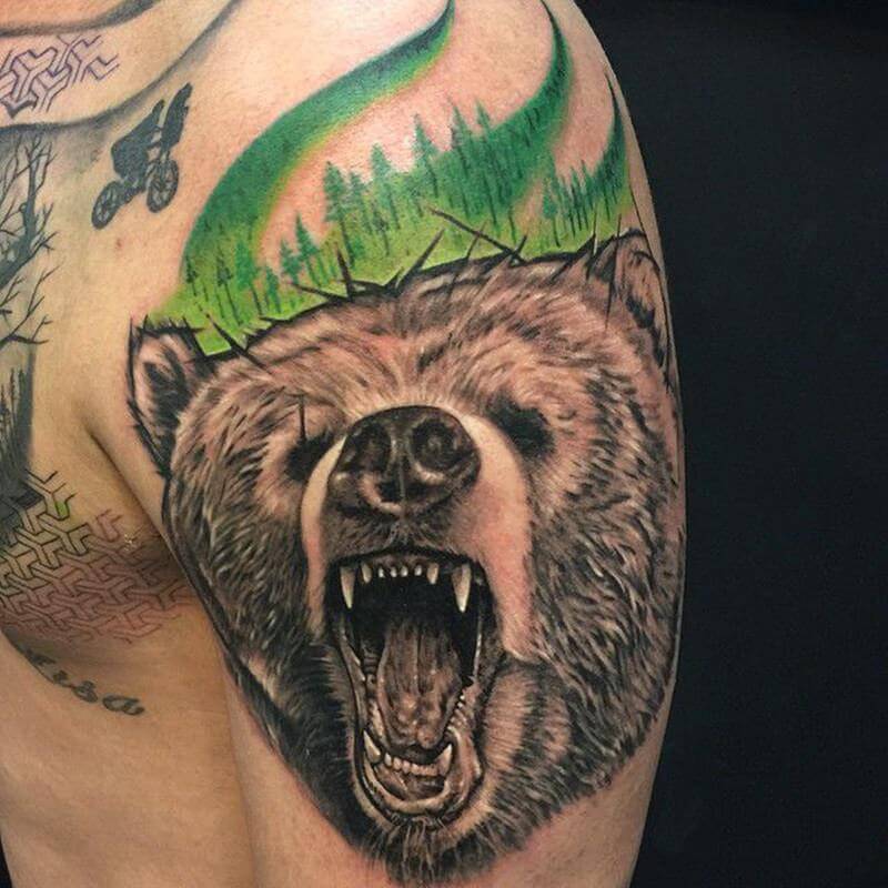 33 of the Best Bear Head Tattoos Ever - PetPress