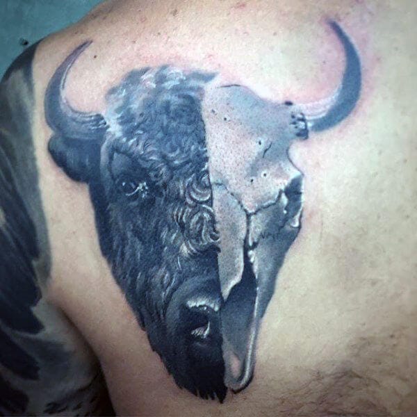 17 Buffalo Skull Tattoo Designs for Men & Women - PetPress