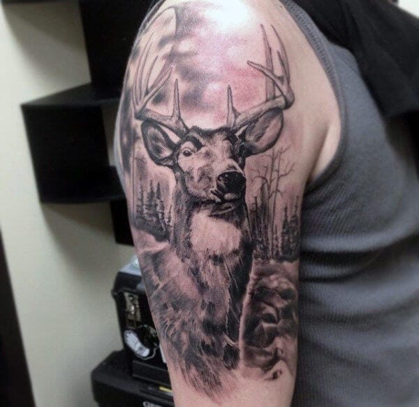 25 of the Best Deer Head Tattoos Ever - PetPress