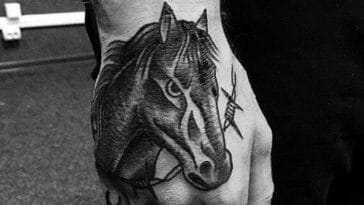 horse head tattoo
