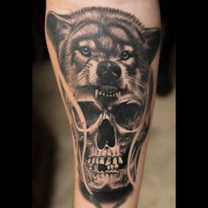 14 Wolf Skull Tattoo Ideas For Men & Women - PetPress