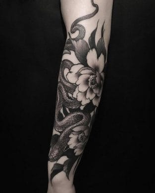 25+ Black and Grey Snake Tattoo Designs - PetPress