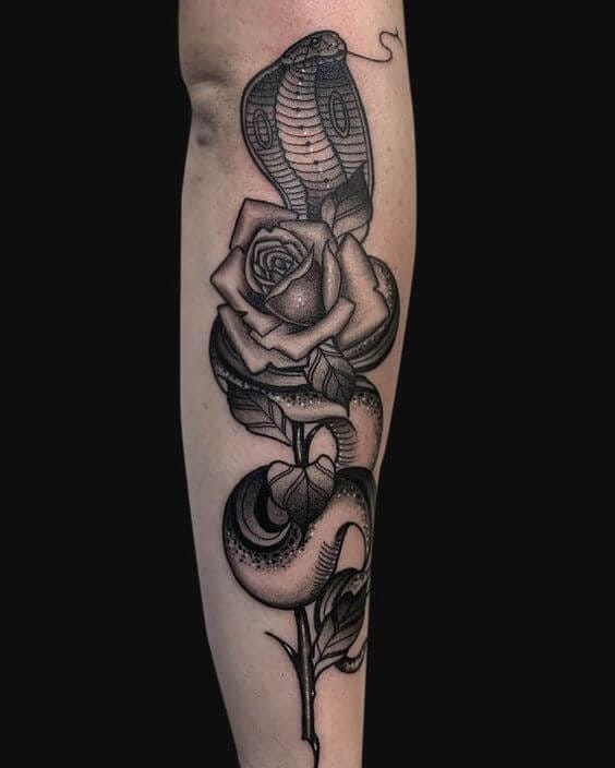 25+ Black and Grey Snake Tattoo Designs - PetPress