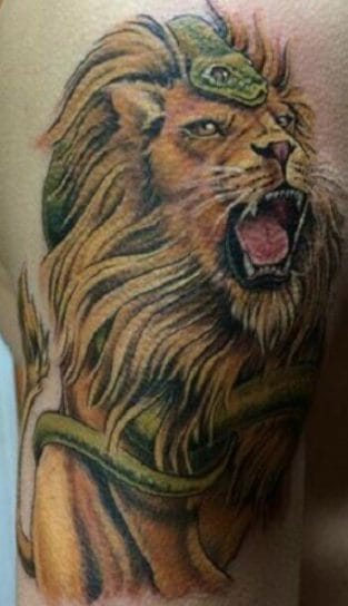 10+ Lion and Snake Tattoo Designs - PetPress