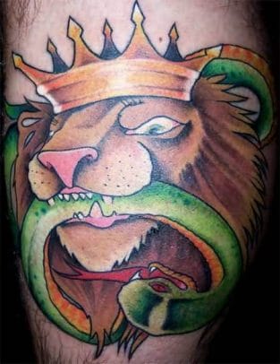 10+ Lion and Snake Tattoo Designs - PetPress