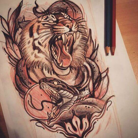 10+ Lion and Snake Tattoo Designs - PetPress