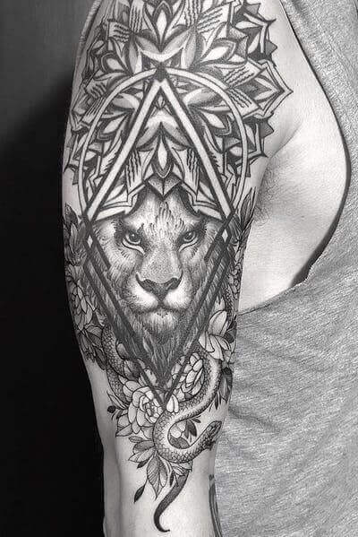 10+ Lion And Snake Tattoo Designs - Petpress