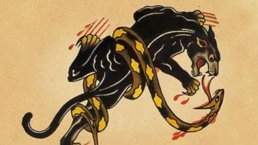 Panther and Snake Tattoo cool art