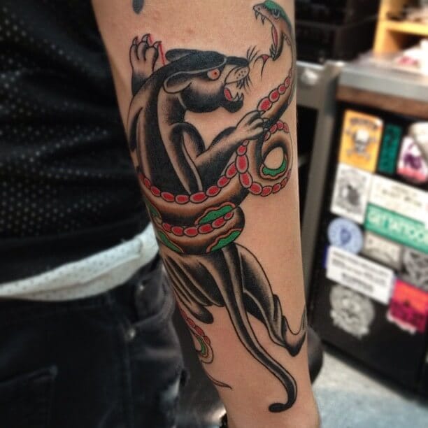 15+ Panther and Snake Tattoo Designs To Colouring Your Body