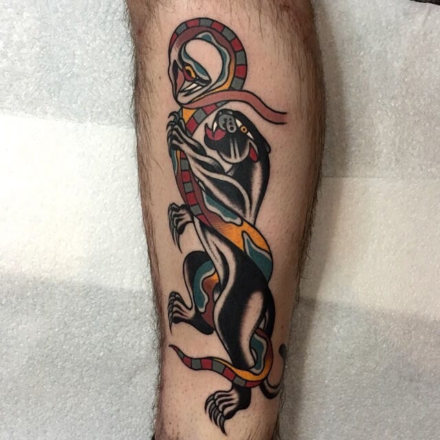 15+ Panther and Snake Tattoo Designs To Colouring Your Body