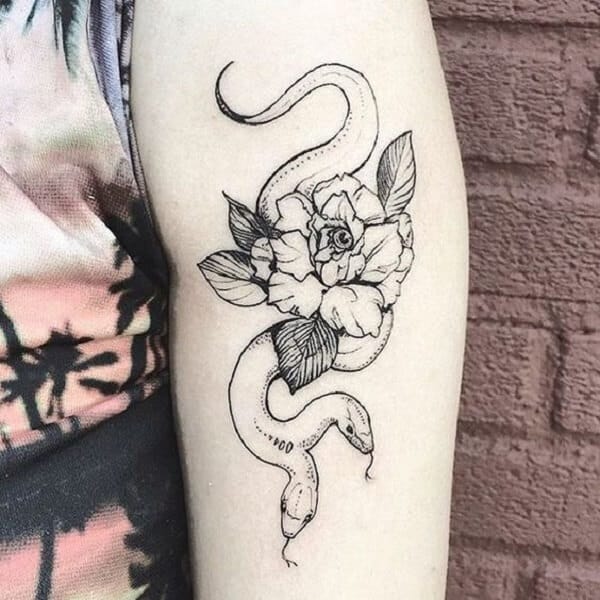 36+ Best Snake And Flower Tattoo Designs & Meanings - Page 2 of 6 ...