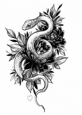 36+ Best Snake And Flower Tattoo Designs & Meanings - PetPress