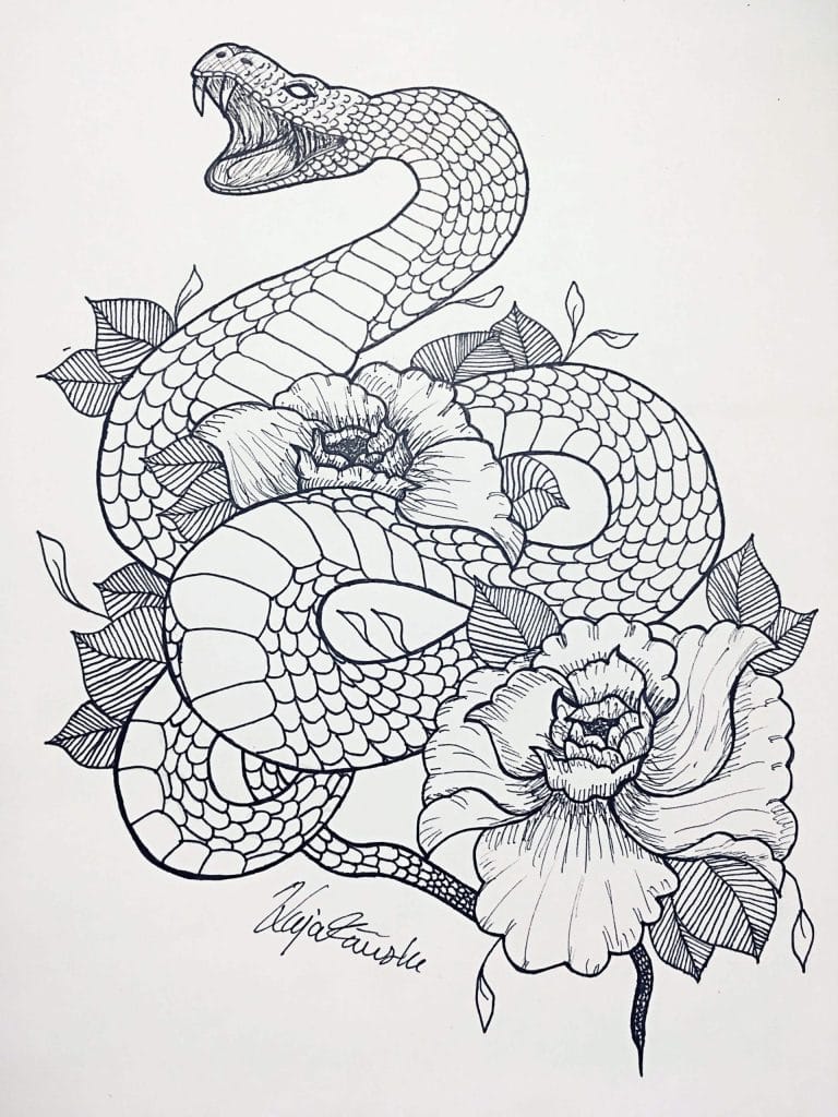 36+ Best Snake And Flower Tattoo Designs & Meanings - PetPress