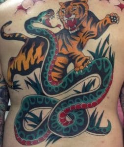 14 Snake and Tiger Tattoo Designs - PetPress