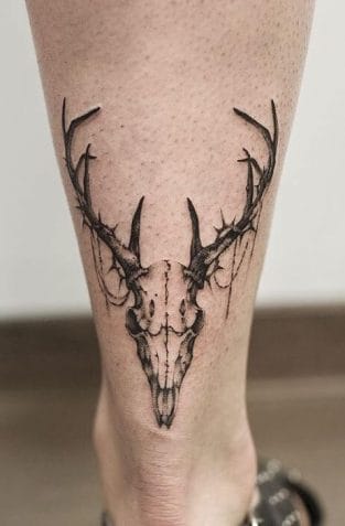 14 Stag Skull Tattoo Ideas and Designs - PetPress