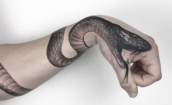 snake tattoos on forearm