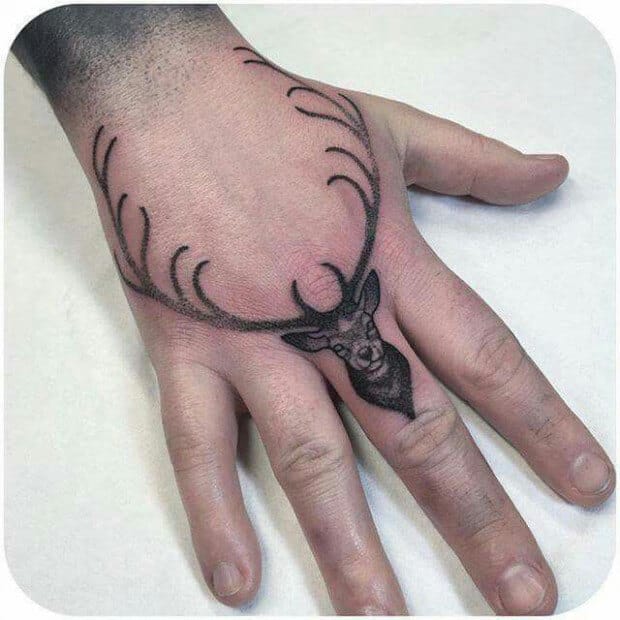 14 Best Deer Tattoo Designs On Hand - PetPress