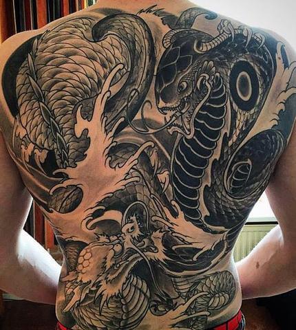 dragon snake tattoo