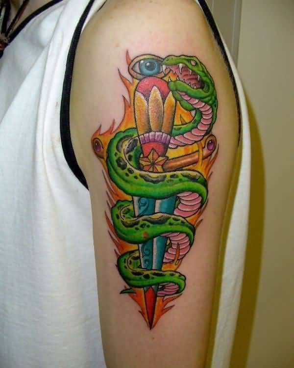 20 Green Snake Tattoo Ideas PetPress