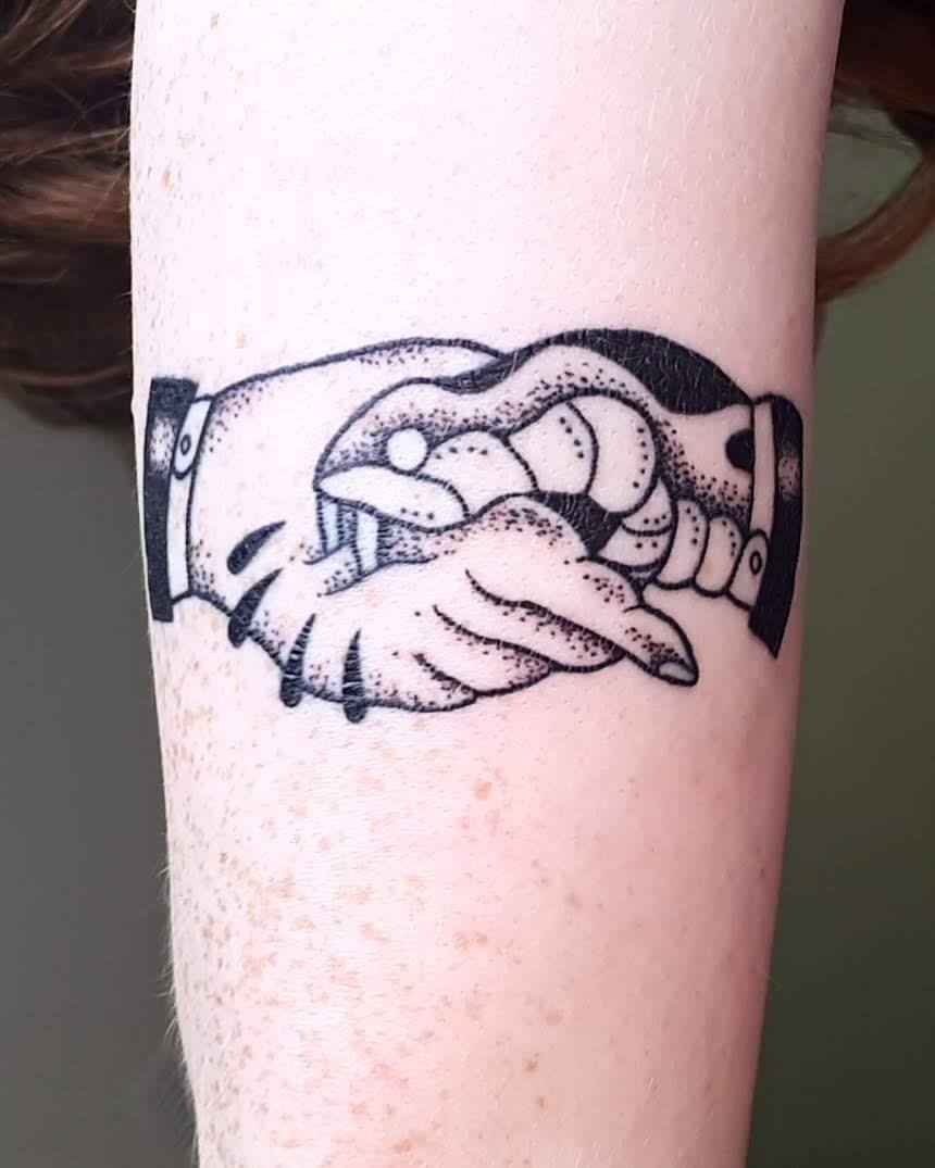 Handshake Tattoo The Symbol Of Friendship And Peace