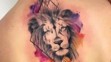 lion tattoo back