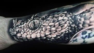rattlesnake head tattoo design 3d