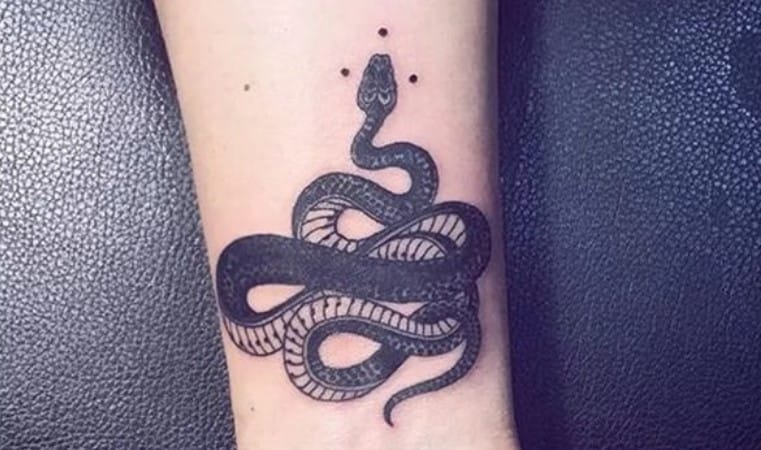 15+ Black and White Snake Tattoo Designs - PetPress