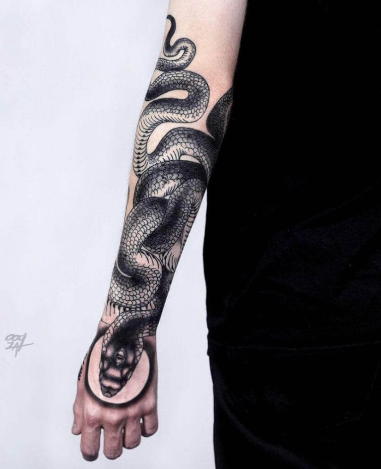 40+ Best Snake Arm Tattoo Design Ideas - PetPress