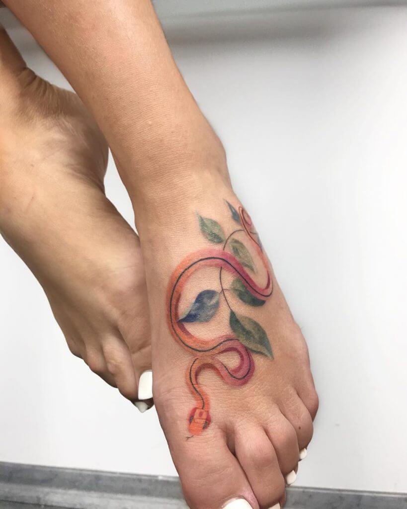 25 Snake Tattoos For Foot And Meanings - PetPress
