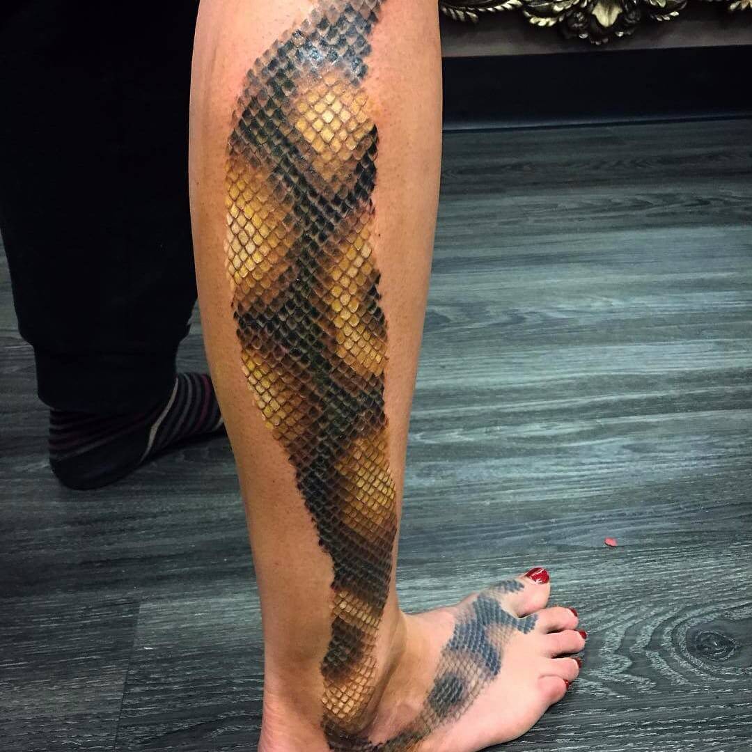 16 Snake Skin Tattoo Designs & Ideas - PetPress