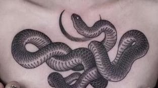 22 Snake Tattoos For Chest And Meanings - PetPress