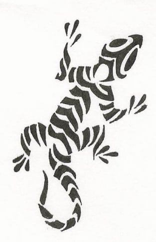 10 Tribal Gecko Tattoo Designs PetPress   Tribal Gecko Tattoo Design Idea 313x484 