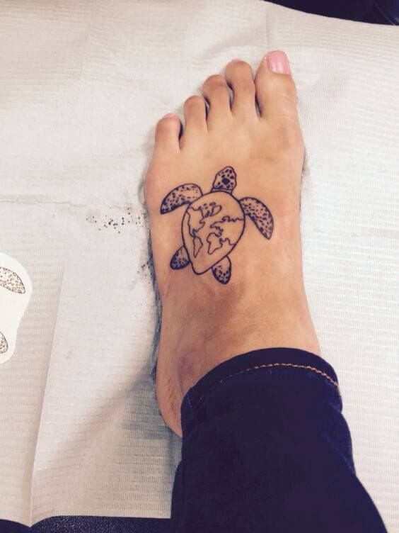 15+ Best Turtle Foot Tattoo Designs - PetPress
