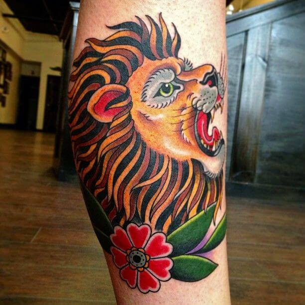 12+ American Tattoo Ideas: Traditional Lion Tattoo Designs - PetPress