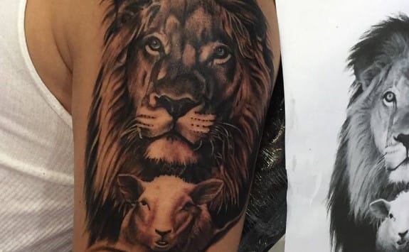 12+ Best Lion and Lamb Tattoo Designs - PetPress