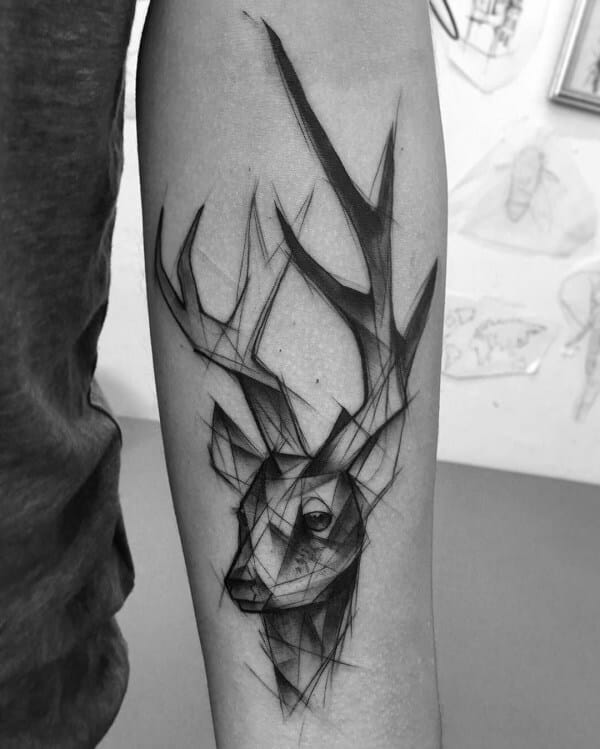 12+ Amazing Buck Head Tattoo Designs - PetPress