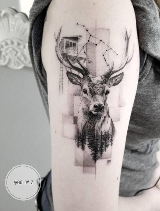 Top 15+ Cool Deer Tattoo Designs - PetPress