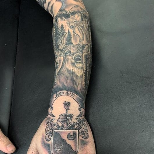 10+ Awesome Deer Family Tattoo Designs PetPress