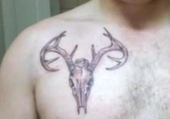 10+ Deer Skull Tattoo Designs On Chest - PetPress