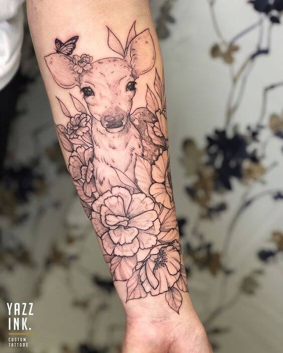 Top 21 Mind-Blowing Arm Tattoos - Deer Tattoo Designs - PetPress