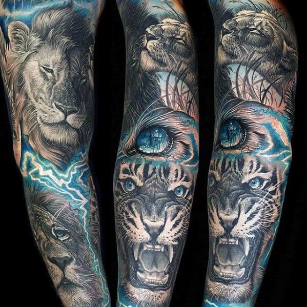 10+ Best Lion and Tiger Tattoo Designs PetPress