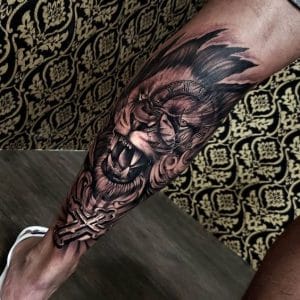 Top 15+ Best Calf Muscle Tattoo Ideas - Lion Tattoo Designs - Page 3 of ...