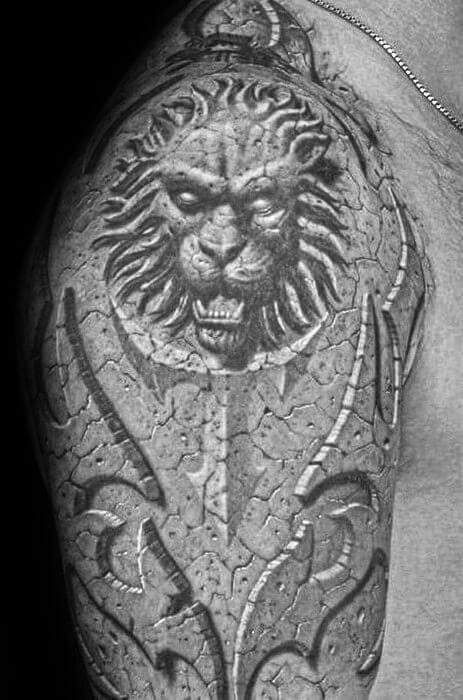 15+ Lion Statue Tattoo Ideas - PetPress