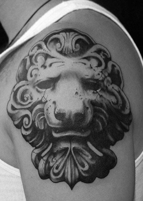 15+ Lion Statue Tattoo Ideas - PetPress