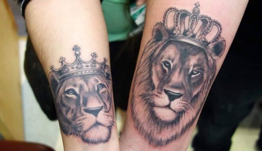 12+ Unique Couple Tattoos - Lion Tattoo Designs - PetPress