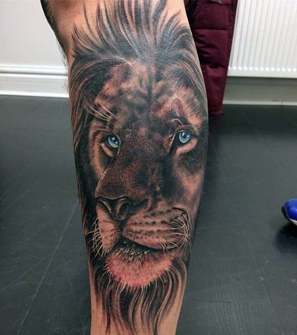 12+ Best Lion Tattoo Ideas - Lions With Blue Eyes - Petpress