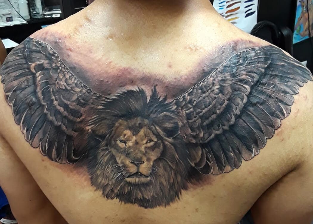 10+ Best Lion With Wings Tattoo Designs - PetPress