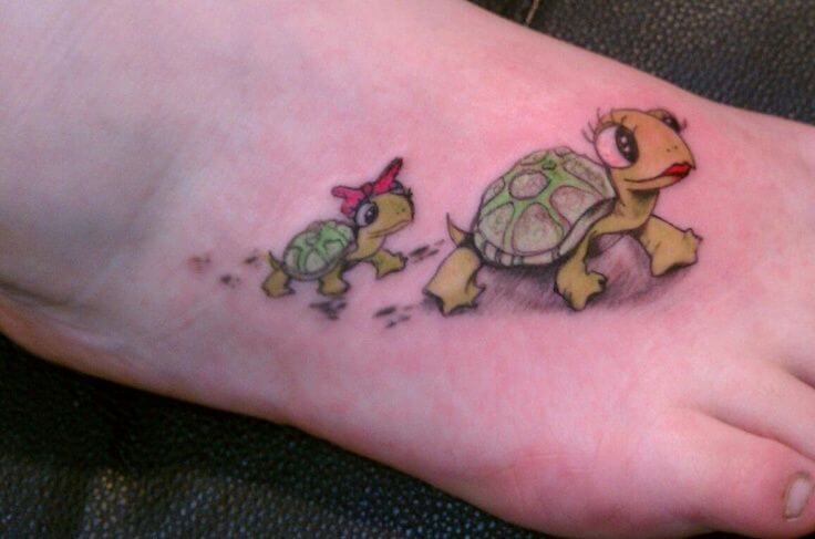 10 Mom And Baby Sea Turtle Tattoo Designs PetPress   Mom And Baby Sea Turtle Tattoo Feet 